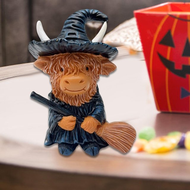Estatua de animal para decoración de Halloween, resistente, ingeniosa, para mesa, adorno, figurita para hogar, estantería, sala de estar, interior 8 cm x 6 cm x 10 cm