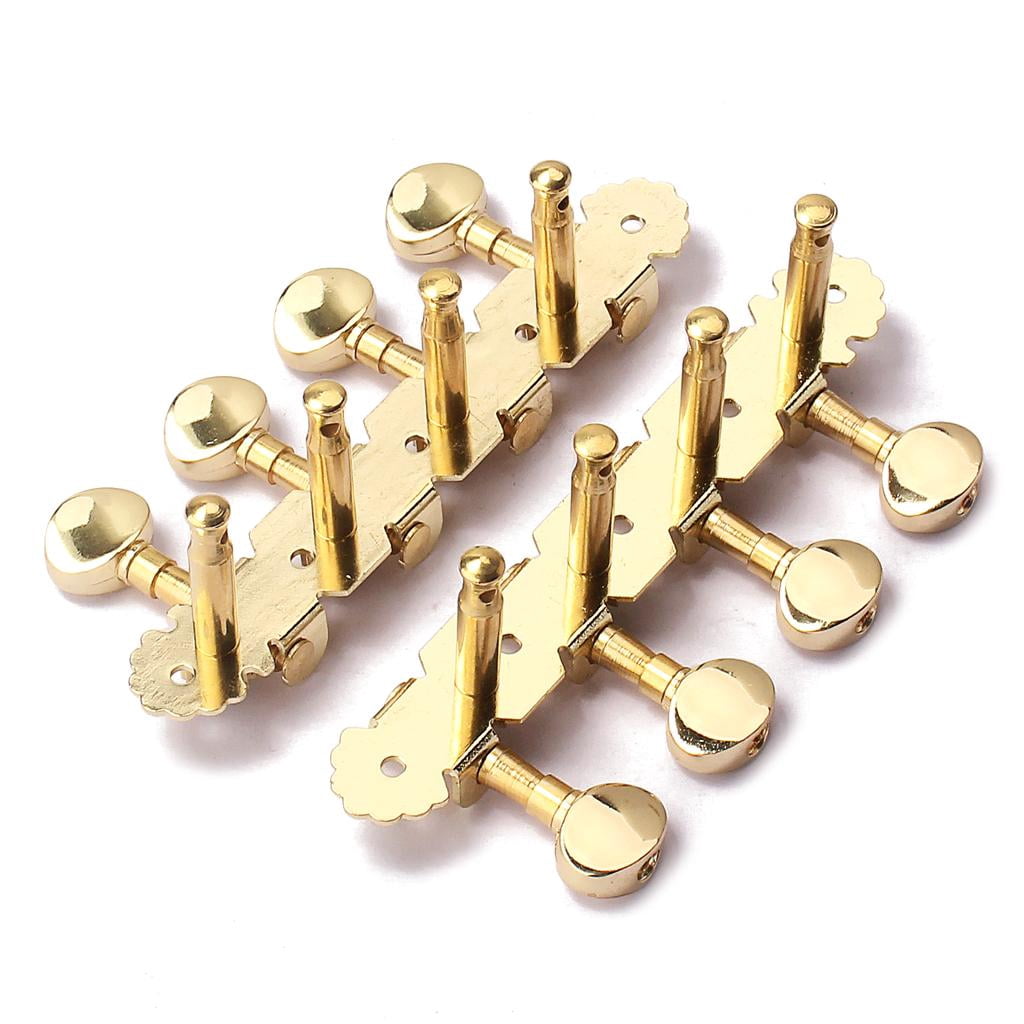 LeeQinersw Durable Golden 8 Strings Mandolin Tuning Keys Tuners With Tailpiece Set DIY Musical Instrument Accessory