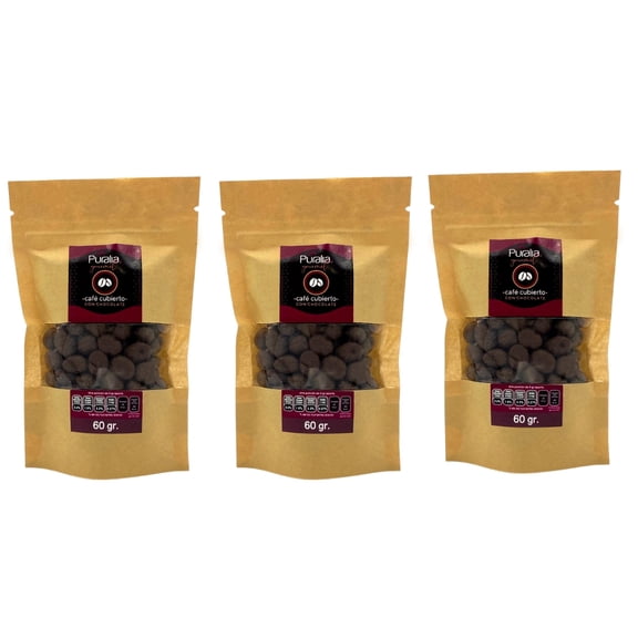 Grano de Café Cubierto de Chocolate con Leche Puralia Gourmet 60 g 3 pack