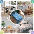 thumbnail image 5 of Pioneer Flower Floral Print Pattern Rectangle Tablecloth 60"x102", Waterproof Polyester Table Cloth, Wipeable Spillproof for Dining Camping Indoor Outdoor, 5 of 6