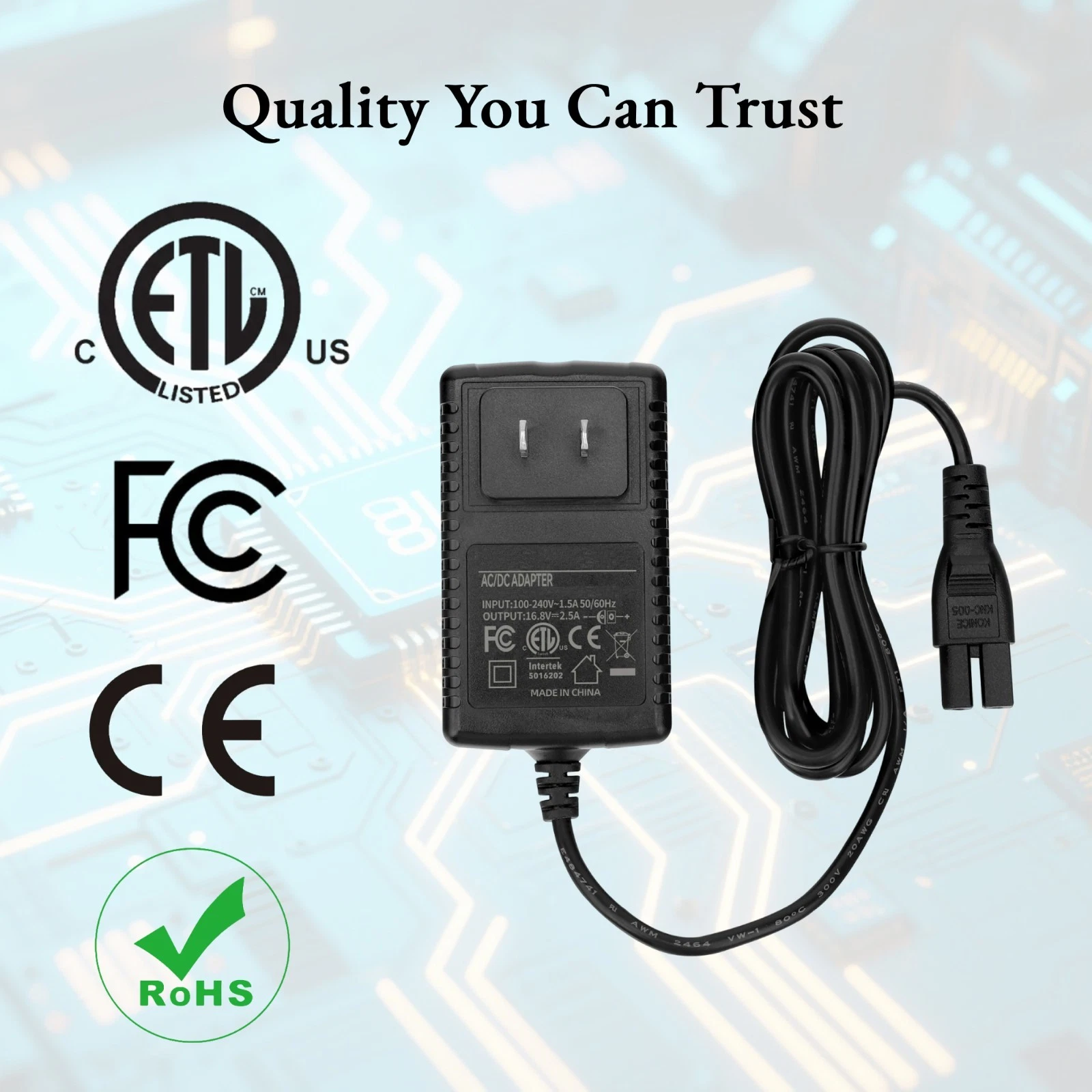 16.8V Charger for Aiper Scuba S1 Cordless Robotic Pool Cleaner Compatible with Aiper Scuba S1 E1 14.4V Li-ion Battery Cordless Robotic Pool Vacuum Cleaner Charger Adapter