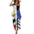 thumbnail image 2 of Modrian Inspired Composition with Red Blue And Yellow Essential Sleeveless Dress Summer Women Clothes Dress for Pregnant Women Dresses, 2 of 9