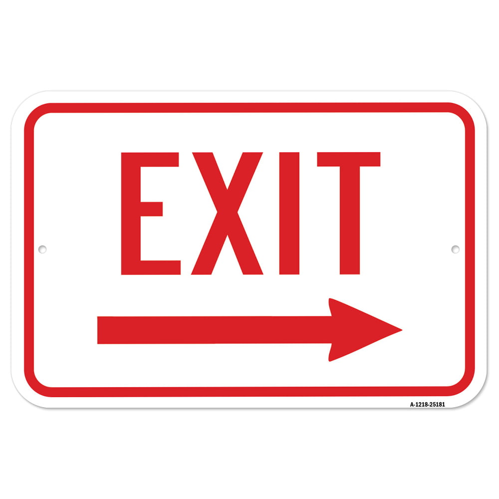 Printable Exit Sign With Arrow - Printable World Holiday
