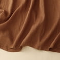 thumbnail image 6 of SMihono Women Bohemian Cotton Linen Dresses 3/4 Sleeve Maxi Long Dress Plain Classic Dresses Trendy Boho Dresses with Belt Coffee XXL, 6 of 7
