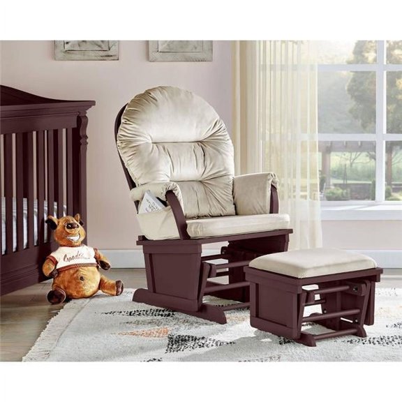 Madison Glider & Ottoman, Espresso & Latte