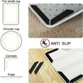 thumbnail image 3 of HLONK 12 Pcs Rug Tape Dual Sided Washable Removable Prevent Curling Rug Corner Holder Keep Rug in Place Non Slip Adhesive Rug Stopper for Hardwood Floors and Tile, 3 of 7