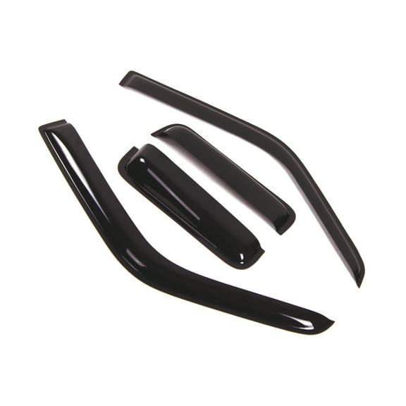Tuningpros WD2-111 Outside Mount Window Visor Deflector Rain Guard Dark Smoke 4 Pcs Set For 1987-1996 Dodge Dakota ExtendedCab