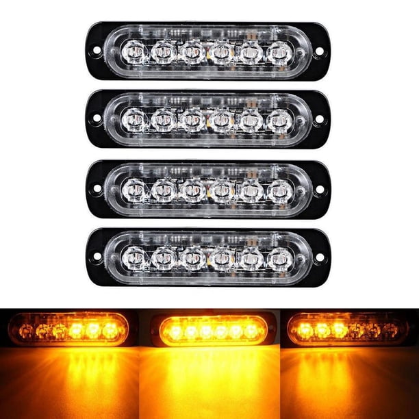 Adecuado para luces laterales de camión YH 6 luces de destello en la red luces de destello luces laterales ultradelgadas 12V-24v 18 modos