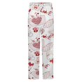 thumbnail image 5 of Valentine'S Day Heart Winter Female Pants Flannel High Waist Women Pants Lady Warm Straight Leg Plush Trousers, 5 of 7