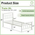 thumbnail image 7 of Maenizi 14 inch Tall Twin XL Bed Frames with Headboard and Footboard, Heavy Duty Metal Platform Bed Frame Twin XL No Box Spring Needed, Easy Assembly, Under Bed Storage, Noise Free, White, 7 of 7