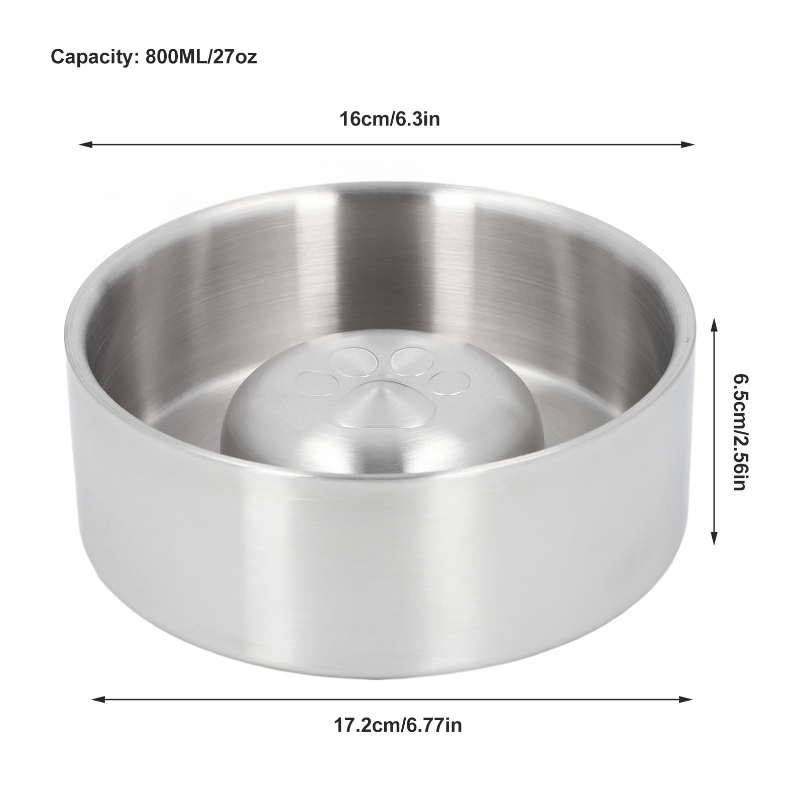 Slow Feeder Dog Bowls, Slow Down Eating Preventing Choking Scratch Resistant Pet Feeding Bowl Drop Resistant Easy Clean  For Home For Large Sized Dogs