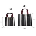 thumbnail image 3 of Bolso de hombro Rayas Casual Asa superior Gran capacidad Bolsos tote ( S) Negro, 3 of 8
