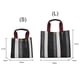 thumbnail image 3 of Bolso de hombro a rayas Bolso informal con asa superior Bolsos tote de gran capacidad (Negro L), 3 of 8