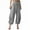 Gray, variant on biudgviw Harem Pants for Women Elastic Waisted Capri Pants Loose Fit Drawstring Bloomer Cropped Pants Boho Beach Vacation Capris
