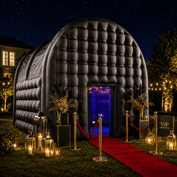 Connsann Inflatable Nightclub Tent with Blower, Oxford Cloth, for Outdoor Party, Club, and Entertainment Use (No LED Lights)