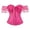Hot Pink1, variant on Womens Royal Dress Lace Sleeve Corset Gown Boned Waist Cincher Shaper Elegant Comfortable Shapewear Dark Purple XXXL