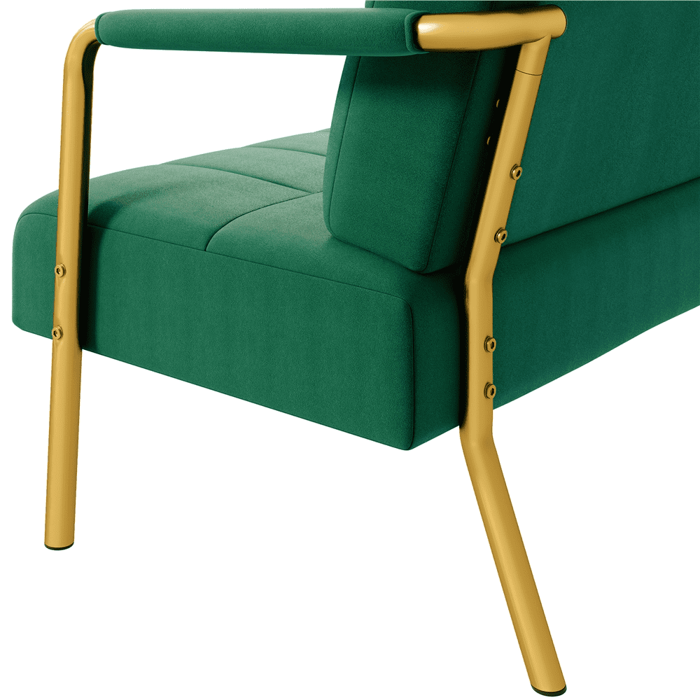 Yaheetech 56.6'' W Modern Upholstered Sofa Couch with 2 Pillows, Green