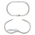 thumbnail image 6 of 12 Pcs Open Shower Curtain Hook Rings Oval Hanging for Rod Hooks Metal Bathroom Gold, 6 of 8