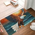 thumbnail image 4 of Gukieu Textured Bald Eagle Print Dust-proof Floor Mats, Water-absorbent and Non-slip Flannel Door Mats 16x24in, Home Decoration Suitable for Kitchen, Bathroom, Garage, 4 of 7