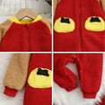 thumbnail image 4 of REDARER Baby Christmas Reversible Romper - Fleece Hooded Jumpsuit with Animal Print for Boys Girls, Winter Playwear,Size:0-3 Months, 4 of 7