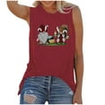 thumbnail image 2 of Daisyyozoid Chemise Joyeuses Pâques pour Femmes Mode Décontractée Sans Manches Imprimée Chandails en Molleton pour Dames, 2 of 5