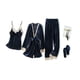 thumbnail image 4 of Batas Para Mujer, Bata de Baño, Pijama Aterciopelado, Camisón, Abrigo Con Tirantes, Pantalón, Ropa Para El Hogar, 3 Piezas Odeerbi  ODB141810, 4 of 9