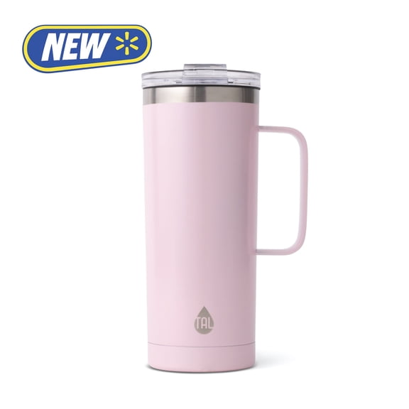 TAL 20oz Stainless Steel Mountaineer Travel Mug, Light Pink Shimmer