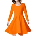 thumbnail image 1 of TSADFHJI Robes pour Bébé Fille Automne Été Style Occidental Manches Longues Petit Châle Floral Style Princesse Robe Fille 6-7 Ans Orange, 1 of 5