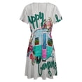 thumbnail image 5 of Happy Camping Women's Dress Short Sleeve Summer Sundress Summer Women Clothes, 5 of 7