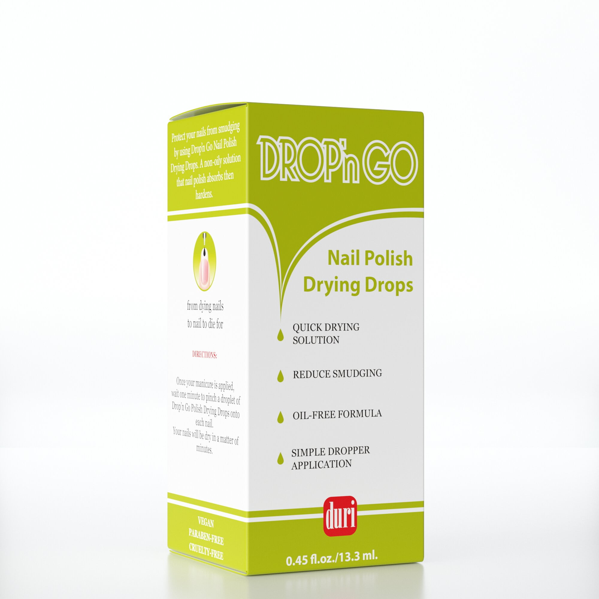 Duri Rejuvacote 2 Nail Strengthener, Nail Growth Base & Top Coat, Drop'n Go Polish Drying Drops, 0.45 Fl.oz.