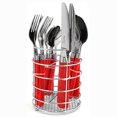thumbnail image 1 of Gibson Home Sensations 16 Piece Stainless Steel Plastic Handle Flatware Set, Red, 1 of 1