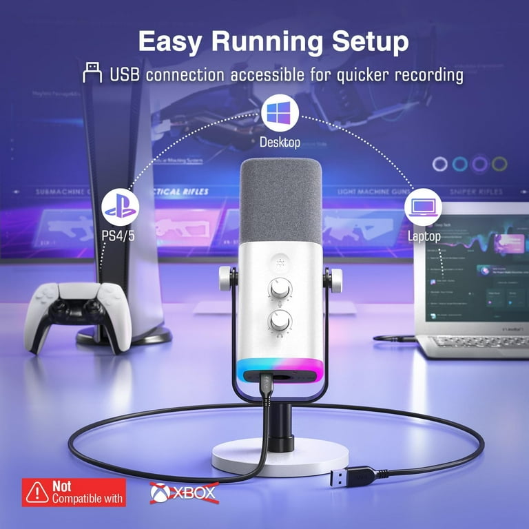 FIFINE AM8 XLR USB Dynamic Microphone for Gaming Streaming PC PS5