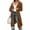 Brown, variant on Tejiojio Clearance Rollbacks Fashion Women Casual Pockets Long Sleeve Casual Solid Coat Cardigan Blouse