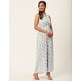 thumbnail image 3 of Moomaya Women's Printed Halter Maxi Dress, Sleeveless V-Neck Evening Dress, 3 of 9