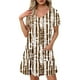 thumbnail image 1 of Vestido Corto de Verano Moda Gradiente Corto de Manga en V Cuello Vestido Casual, Poliéster Ligero de Verano, Lavado de Manos, 1 of 7