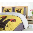 thumbnail image 5 of Ambesonne Abstract Duvet Cover Sets, Trippy Creature Eyes, 2-King, Warm Taupe Yellow, 5 of 7