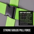 thumbnail image 3 of Correas de equipaje GORILLA GRIP, resistentes y ajustables, paquete de 2, color verde, 3 of 9