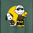 thumbnail image 3 of Peanuts - Charlie And Snoopy Skeleton - Women's Lightweight French Terry Long Sleeve Shirt, 3 of 6