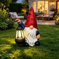 thumbnail image 4 of Ohmyroo Welcome Gnome Garden Statue with Solar LED Light, 4 of 6