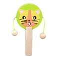 thumbnail image 3 of EIGTHTAIL Cartoon Wooden Handheld Musical Mini Rattle Drum Shaker Education Baby Toy, 3 of 8