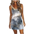 thumbnail image 2 of Dresses for Women Dresses for Women Plus Size Womens Casual Printed V-neck Short Suspender Dress H Multicolor XL, 2 of 5