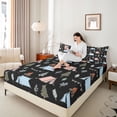 thumbnail image 3 of Erosebridal Adventure Theme Queen Sheet Sets 4 Pieces For Boys Girls,Happy Camping Bed Set For Kids Teens, 3 of 5