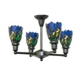 thumbnail image 2 of 24" Wide Iris Revival 4 Light Chandelier, 2 of 2