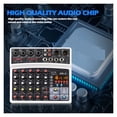 thumbnail image 4 of Wireless 6 Channel Audio Mixer Portable Mixing Console USB Interface Sound Card With 16 DSP Echo 48V Phantom Power, 4 of 7