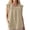 Khaki, variant on Summer Tops for Women Dressy Sleeveless Crew Neck Circle Tops - Split Hem for Boho Khaki S