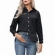 thumbnail image 2 of Camisas de Vestir de Larga con Botones para Mujer, Blusas de Oficina con Cuello Antiarrugas. Negro 5XL, 2 of 8