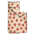thumbnail image 2 of Strawberry and Flower Pink Pattern Teens Toddler Nap Mat with Pillow, Sleeping Mat Bag for Preschool Daycare 50"x20", 2 of 6