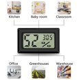 thumbnail image 2 of WMGHA Humidity Meter Indoor Thermometer Mini Digital Thermometer Hygrometer Indoor Temperature Humidity Meters Gauge LCD Display Fahrenheit (℉) for Humidors,Greenhouse, Reptile Tank, Cellar, 2 of 6
