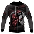 thumbnail image 3 of Sudadera con capucha con estampado 3D de calavera gótica genial para hombre y mujer, sudadera informal de gran tamaño universal de tendencia urbana Harajuku Y2K, 3 of 4