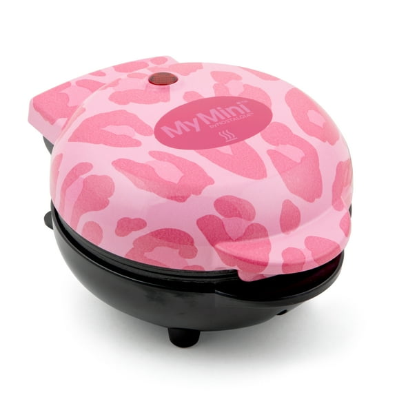 MyMini Waffle Maker, Pink Leopard Print